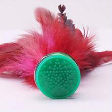 1個運動用雞毛踢毽子,適用於健身、運動和娛樂性鍛煉 - 杏色 - 查看 5