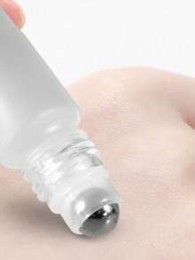 1pc Roller Bottle With Woodgrain Lid, Essential Oil Perfume Roll On Bottle, Compact And Portable, Frosted Glass Bottle With Roller Ball, Suitable For Perfume, Essential Oils, Floral Water And So On,Essential Oil Roller Bottle, 10ml Empty Roll On Bottles With Stainless Steel Roller Balls, Perfume Roll On Bottles Aromatherapy Oil Container, Travel Essentials - Clear - View 6