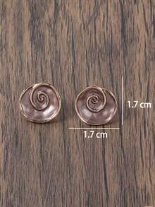 1條項鍊+1對耳環,新穎時尚,以金色螺紋裝飾o鏈,獨特創意的女式聖誕街頭穿著,儀鸞長兼職禮品