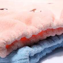 1 cái/2 cái Mũ làm khô tóc hình gấu hoạt hình, khăn lau thấm nước bằng sợi nhỏ, nhanh khô, mũ tắm để lau tóc và khăn xếp - Nhiều màu - Xem 4