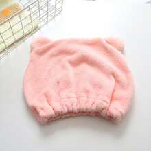 1 cái/2 cái Mũ làm khô tóc hình gấu hoạt hình, khăn lau thấm nước bằng sợi nhỏ, nhanh khô, mũ tắm để lau tóc và khăn xếp - Nhiều màu - Xem 5