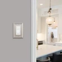 DEWENWILS 4-Pack Metal Wall Switch Outlet Cover, Decorator Wall Plates for Receptacle, GFCI Outlet, Dimmer Switch - 緞面鎳 - 查看 3