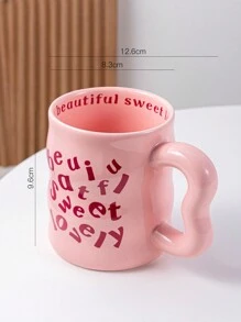 Pink 'beautiful Sweet Lovely' Cup - Pink - View 3