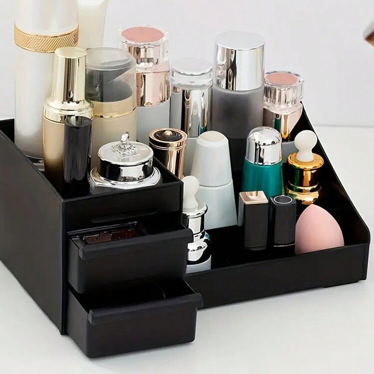 化妆盒塑料储物盒，化妆品、护肤品和美容用品收纳盒，随机 - 彩色 - 查看 6