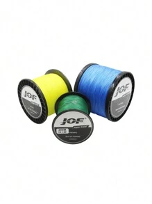 JOF Super Strong Fishing Line-300YDS/500YDS/1000YDS 4-Strand Multifilament PE Anti-Abrasion Braided Line For Smooth Long Casting, Available In 8-80LB Options Random Delivery
