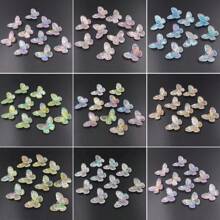 10 cái Thời trang Tinh tế Acrylic trong suốt Mặt dây chuyền con bướm Hạt DIY Thủ công Nguyên vật liệu Đối với Hoa tai Làm đồ trang sức - Hạt bướm/10 chiếc - Xem 8