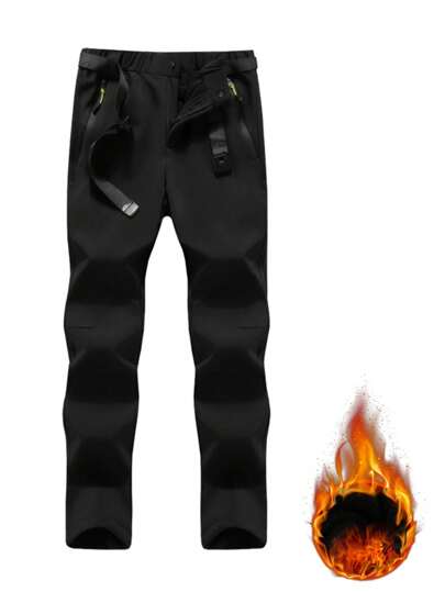 Women's Outdoor Hiking Pants Soft Shell Thermal Lined, Waterproof, Breathable, Thermal, Suitable For Skiing, Mountaineering In Autumn And Winter
