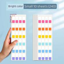 10pcs Colored Transparent Adhesive Index Tabs For Learning, Office, Notebook, And File Marking Back To School - Multicolor - View 9