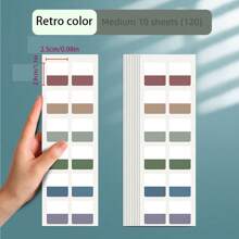 10pcs Colored Transparent Adhesive Index Tabs For Learning, Office, Notebook, And File Marking Back To School - Multicolor - View 6