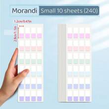 10pcs Colored Transparent Adhesive Index Tabs For Learning, Office, Notebook, And File Marking Back To School - Multicolor - View 4