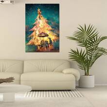 聖誕節裝飾畫(不含框架),畫布油畫 - 彩色 - 查看 8