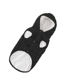 1 Miếng Đen Chống gió áo có mũ Áo khoác lông vũ cho thú cưng , Thích hợp Đối với Các hoạt động ngoài trời - màu đen - Xem 3