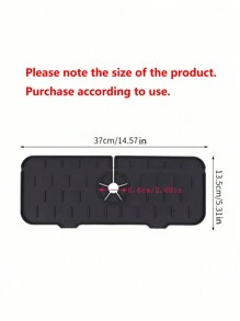 1pc Silicone Random Color Dish Drying Mat, Modern Black Dish Drainer Mat For Kitchen - Black - View 7