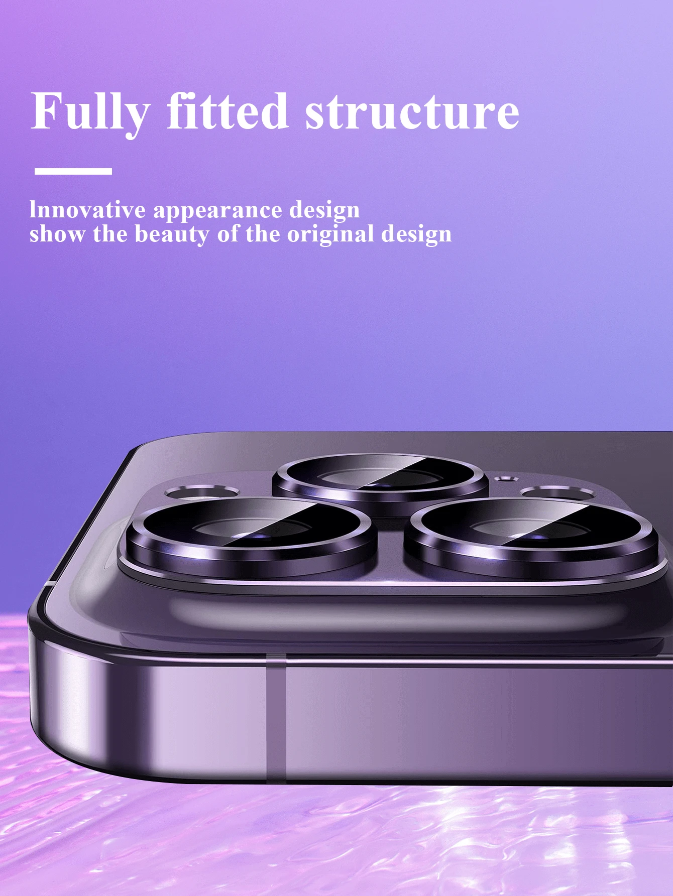 2pcs Camera Lens Protector, Purple (Matching Original Color), HD Image