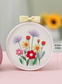 7pcs Diy Handmade Flower Embroidery Cross Stitch - Multicolor - View 3