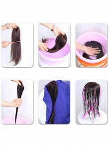 女用黑色長直髮空氣中等長中長髮cos網紅優雅修臉逼真自然全頭套棕黑色 - 黑色 - 查看 8