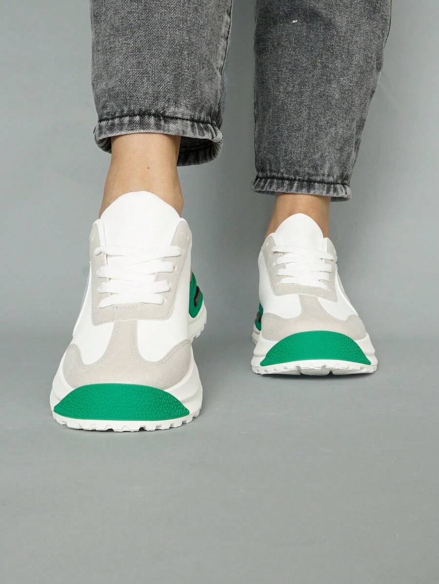TENNIS WITH SPORT TYPE THICK SOLE - Green - View 1