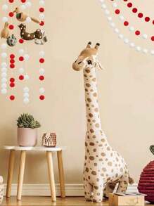 1pc Christmas Decoration Wool Felt Ball Wreath Ball Ornaments For Wall And Tree Hanging, Party Room Decorations,Christmas - Red and White - View 4