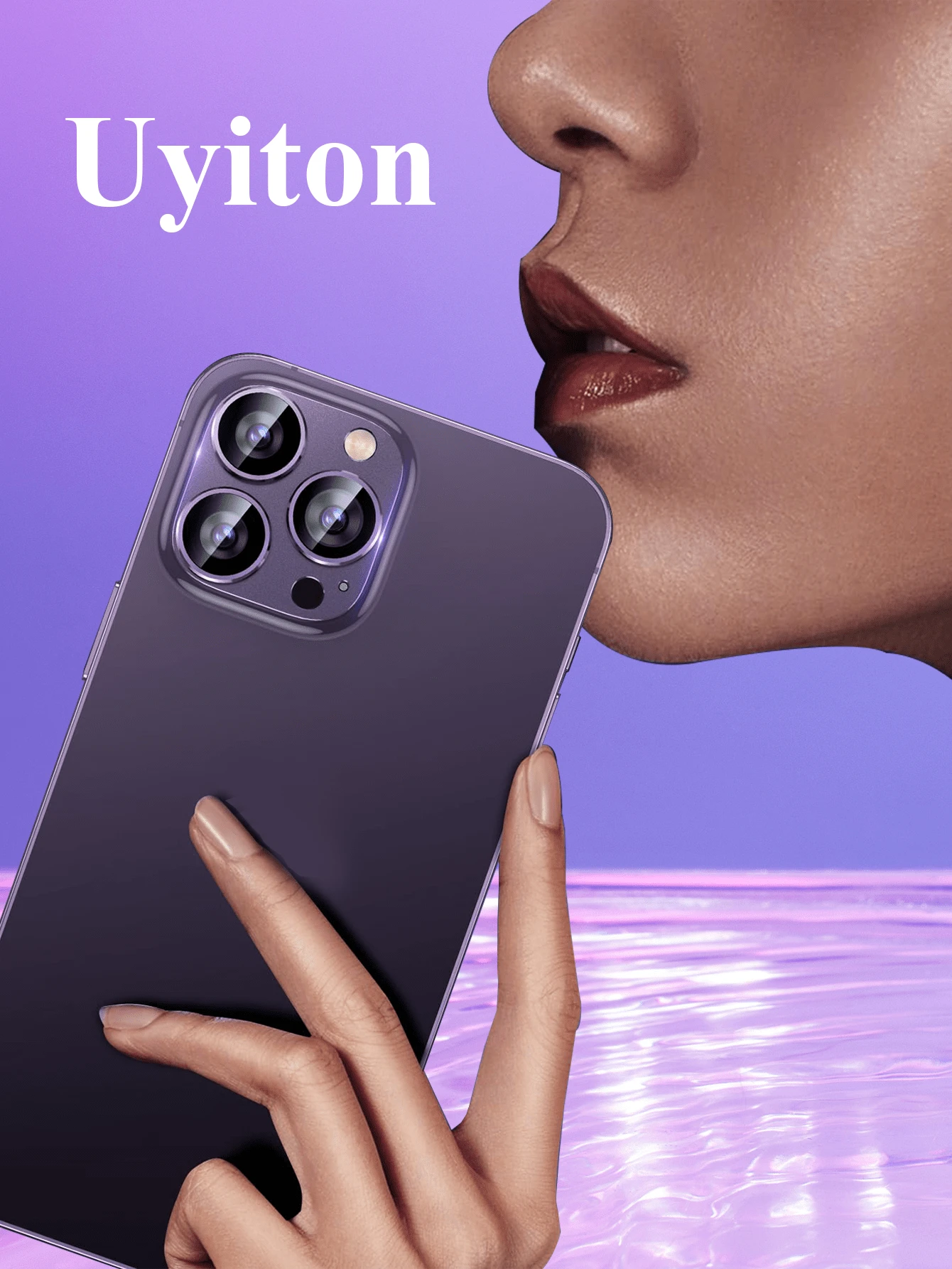 2pcs Camera Lens Protector, Purple (Matching Original Color), HD Image