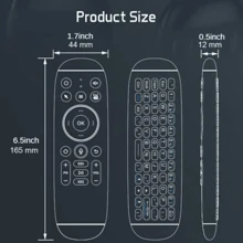 通用遙控器,適用於智能電視、一體機、電腦、平板電腦（otg）、手機（otg）、htpc、電視盒子、安卓投影機、8個設備 - 黑色 - 查看 7