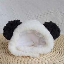 1Pc Adorable Bear Hat For Pets - Adjustable Size Fits Neck Circumference  Perfect for Puppy Dogs & Cats! - White - View 2