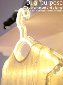 1pc PC Neon Light, Fashionable Yellow Clothes Hanger Design Led Neon Light Sign For Home Decoration