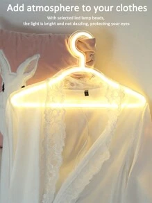 1pc PC Neon Light, Fashionable Yellow Clothes Hanger Design Led Neon Light Sign For Home Decoration