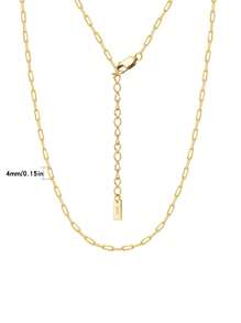 FOREVER QUEEN 925 Sterling Silver Paperclip Chain Necklace Minimalist Necklace Simple Long Chunky Link Necklace Jewelry Gift For Women Girls Holiday