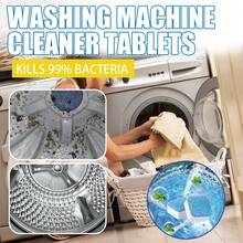 4pcs Washing Machine Deep Cleaning Tablets For Drum Type, Clean Stain And Odor Of Inner Tub Water Tank - Blue - View 3