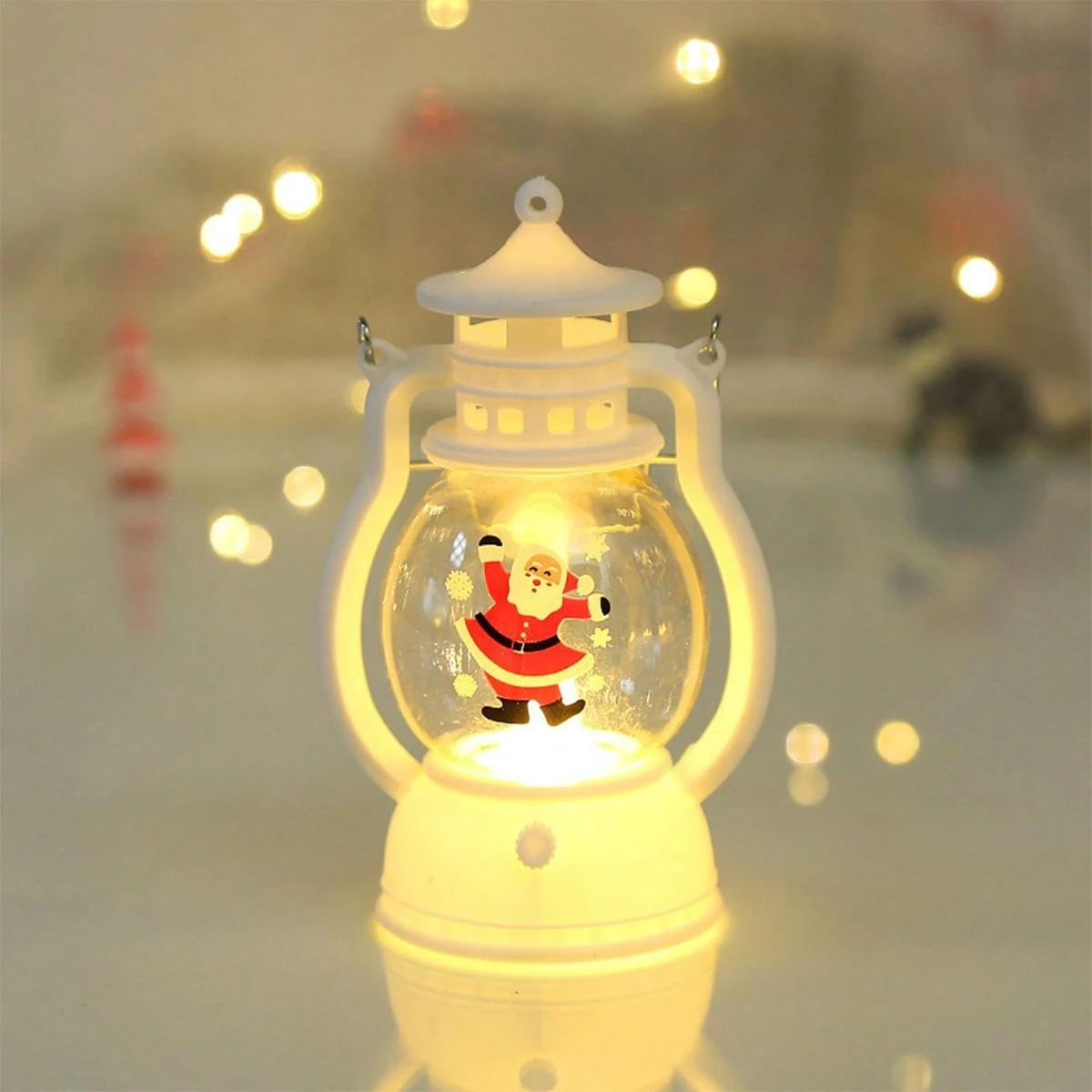 1pc Christmas Tree Shape Decoration Gift With Led Light, Handle