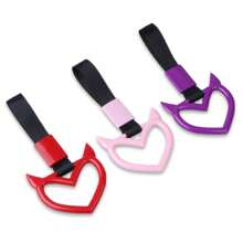 1個jdm風格的紅色破碎心形緊急警告拉圈,適用於所有車輛 - 紅色 - 查看 2