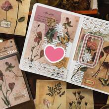 Plant & Floral Paper Material Bundle For Vintage Scrapbooking Decoration And Backing Paper - Multicolor - View 7