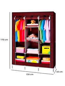 Closet Portátil de 8 Secciones - Bonito, Práctico y Resistente - Ideal para Dormitorio y Espacios Pequeños - Multicolor - Ver 4
