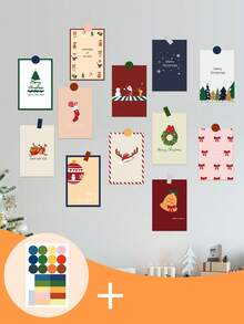 15 chiếc thiệp chúc mừng Giáng sinh, thiệp chúc mừng Giáng sinh mini, bưu thiếp Giáng sinh có nhãn dán, đồ trang trí DIY, thiệp quà tặng, phong bì sinh nhật, vật dụng trang trí, vật dụng cho doanh nghiệp nhỏ, thiệp cảm ơn, quà tặng sinh nhật, thiệp, vật phẩm lạ, thiệp quà tặng, Giáng sinh - Nhiều màu - Xem 2