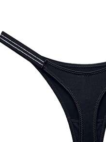 Black Thong Underwear - Black - View 5