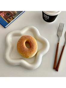 1 Pieza Bandeja De Joyería Con Forma De Flor, Corazón Y Nube Para Decoración Y Almacenamiento De Hogar, Accesorios De Fotografía, Exhibidor De Esmalte De Uñas, Fondo De Disparo - Blanco - Ver 7