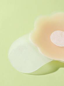 4對女用提升矽膠乳暈貼,粘性推進式貼紙,防輕透隱形胸罩 - 杏色 - 查看 3