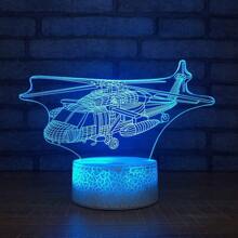 1pc 3d Airplane Night Light, Smart Touch & Remote Control, Adjustable 16 Colors, Creative Gift - Beige - View 1