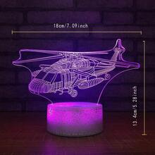 1pc 3d Airplane Night Light, Smart Touch & Remote Control, Adjustable 16 Colors, Creative Gift - Beige - View 6