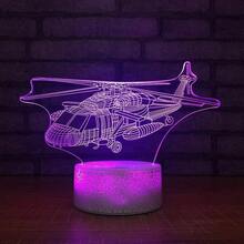 1pc 3d Airplane Night Light, Smart Touch & Remote Control, Adjustable 16 Colors, Creative Gift - Beige - View 2