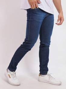 Men Jeans - 藍色 - 查看 3