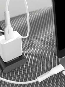 1pc White Silicone Data Cable Protector, Cable Organizer, Anti-break Phone Charging Cable Accessory - White - View 3