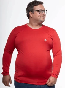 Men Plus Size Swim Shorts - Red - View 2