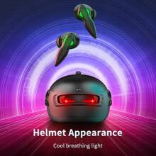 Recci新款w48無線耳塞,時尚設計,搭配rde清涼呼吸燈,非常適合遊戲和聽音樂,兩種模式切換,運動降噪耳塞。聖誕節/感恩節送給朋友的最佳禮物