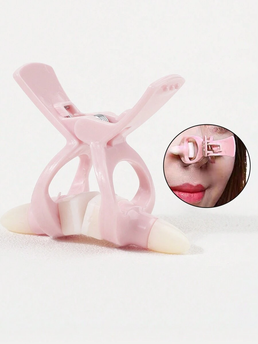 1pc Nose Lifter & Reshaper 3d Beauty Nose Up Clip With Heightened Bridge And Narrowed Nostrils Design - Pink - View 1