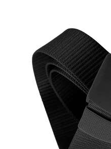 男士腰帶休閒日常使用假期日常郊遊學校送男友學生禮物 - 黑色 - 查看 3