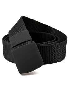 男士腰帶休閒日常使用假期日常郊遊學校送男友學生禮物 - 黑色 - 查看 1