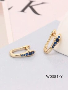 1 對精緻高端鑲嵌耳環,送給女士的精美耳環禮物