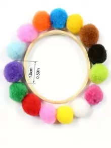 200pcs Multicolor High Elasticity Diy Pom Poms - Multicolor - View 3