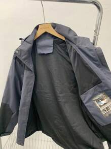 Chaqueta Cortavientos Para Hombre De Ropa Deportiva Al Aire Libre - Gris - Ver 4